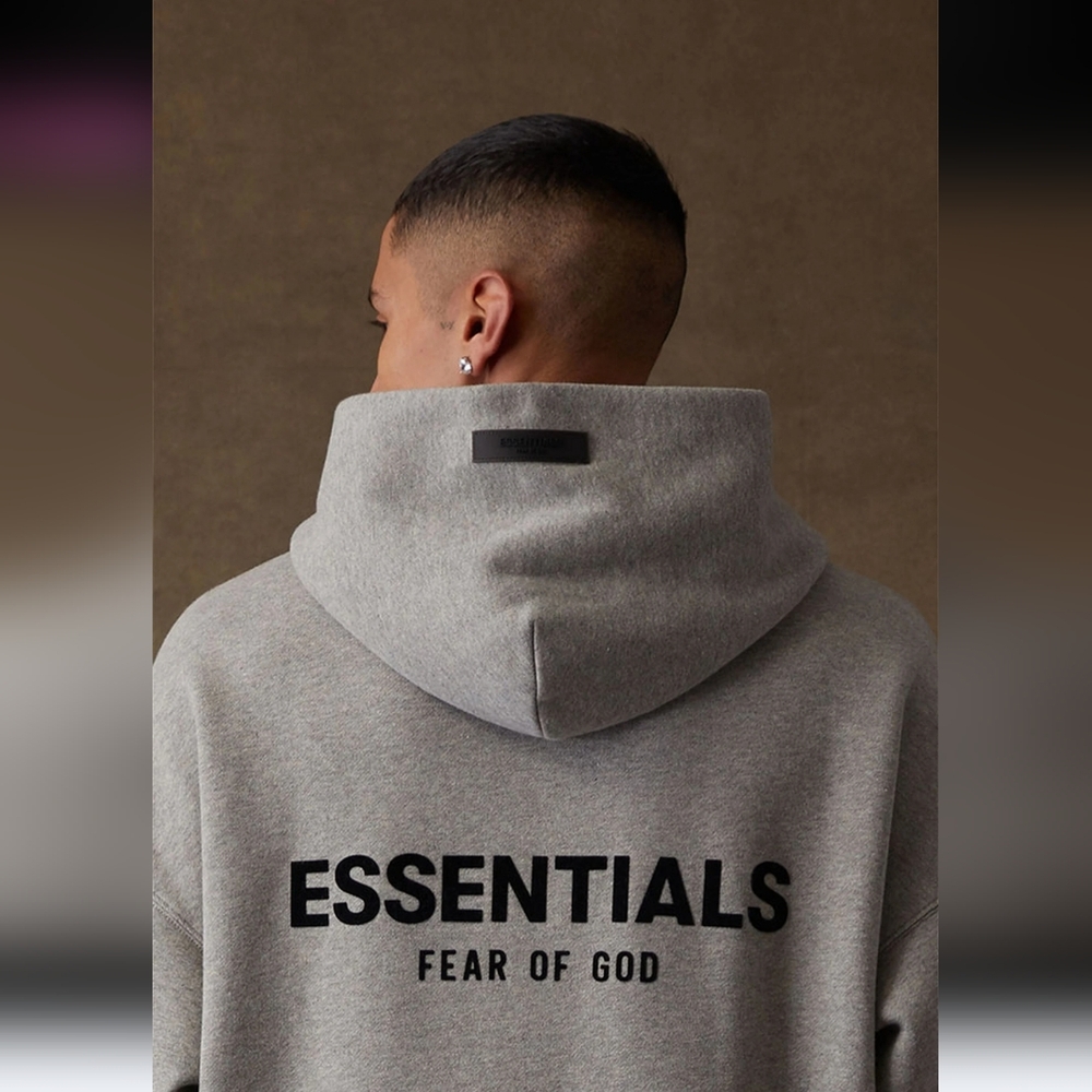 ⚡️Flash Sale⚡️Essentials Fear of God Hoodie | Dark Oatmeal | Large